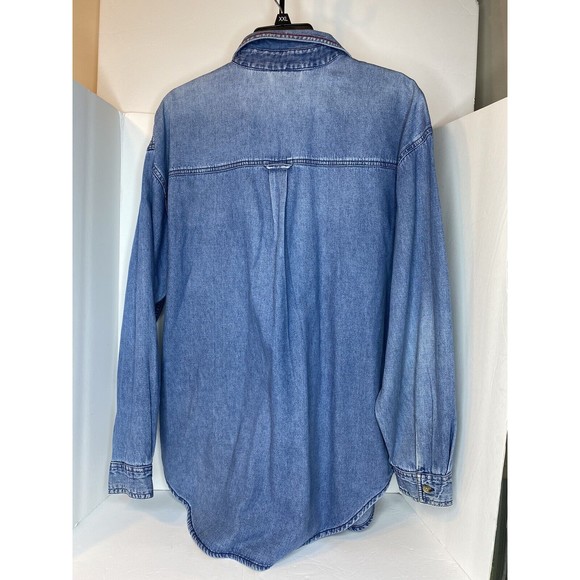 Women’s ‘Solutions Original’ Denim Button Down Dog Size Large - Picture 10 of 16